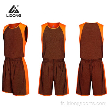 Ensemble de maillot de basket-ball sport en gros respirant